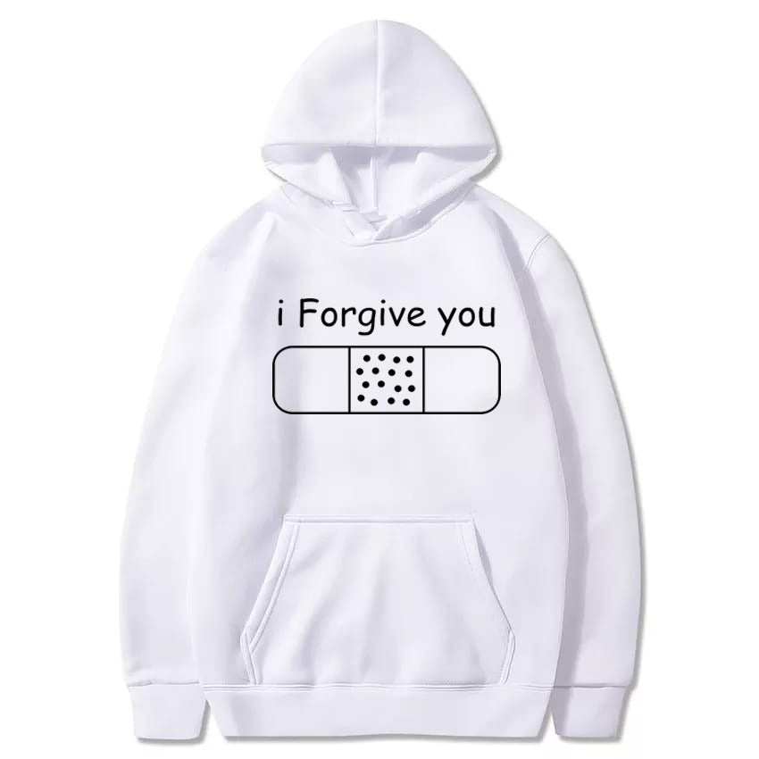 I Forgive You Printed Fleece Full Sleeves Pull Over Hoodie For Women - DENIMS - Hoodies & Sweatshirts -