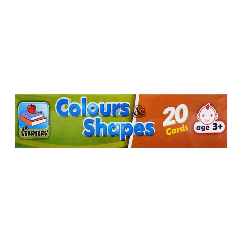 Jr. Learners Flash Card With Pictures Large Colours & Shapes, For 3+ Years - DENIMS - Educational Toys -