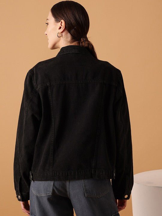 Lightweight Pure Cotton Crop Denim Jacket - DENIMS - Denim Jackets -