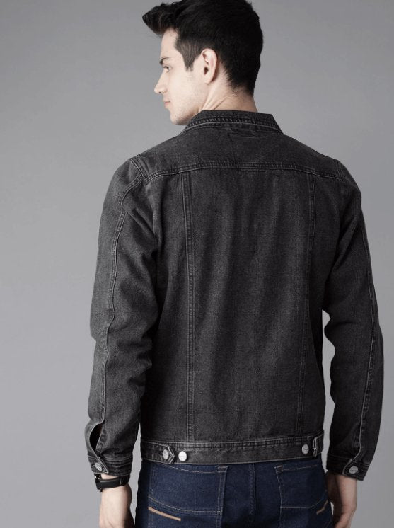 Mens Denim Jacket Black - DENIMS - Denim Jacket -