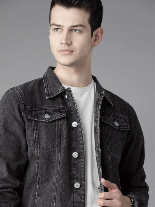 Mens Denim Jacket Black - DENIMS - Denim Jacket -
