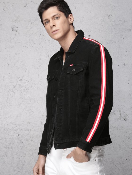 Mens Denim Jacket Black - DENIMS - Denim Jacket -