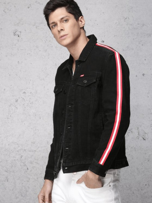 Mens Denim Jacket Black - DENIMS - Denim Jacket -