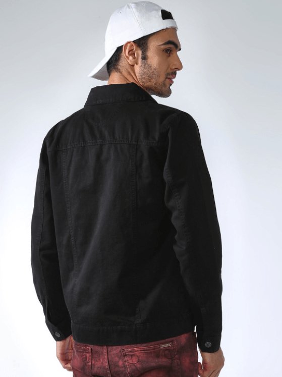 Mens Denim Jacket Black - DENIMS - Denim Jacket -