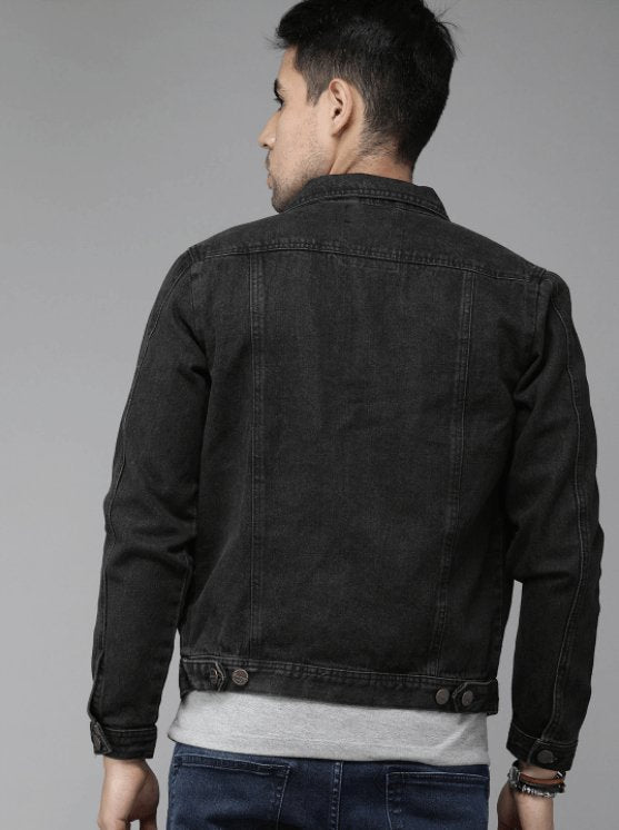 Mens Denim Jacket Black - DENIMS - Denim Jacket -