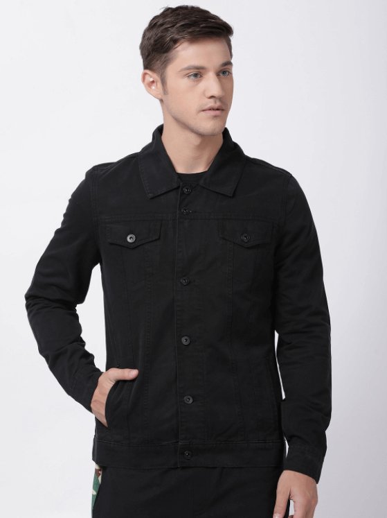 Mens Denim Jacket Black - DENIMS - Denim Jacket -