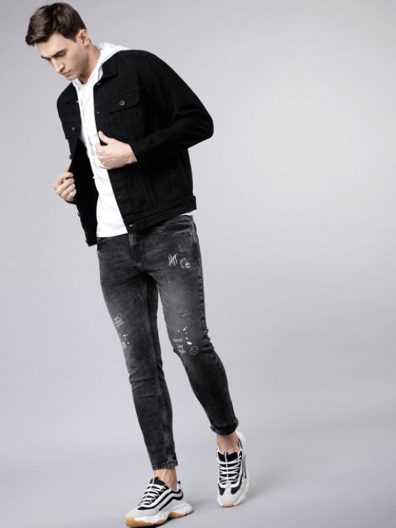 Mens Denim Jacket Black - DENIMS - Denim Jacket -