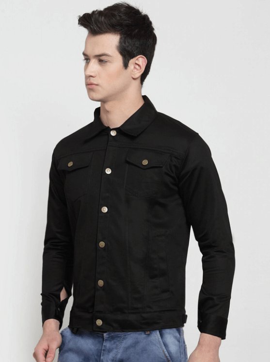 Mens Denim Jacket Black - DENIMS - Denim Jacket -