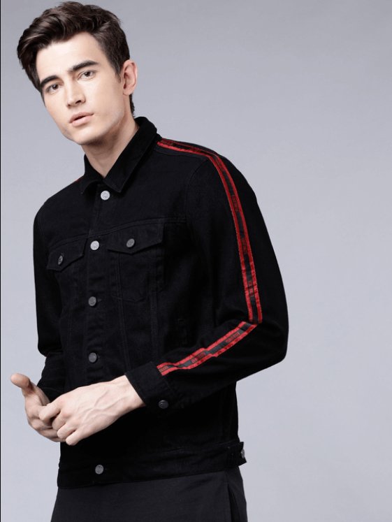 Mens Denim Jacket Black - DENIMS - Denim Jacket -