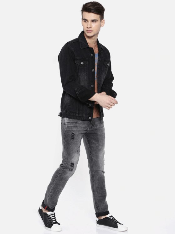 Mens Denim Jacket Black - DENIMS - Denim Jacket -