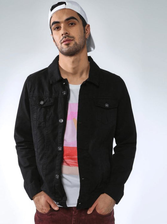 Mens Denim Jacket Black - DENIMS - Denim Jacket -