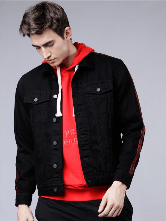Mens Denim Jacket Black - DENIMS - Denim Jacket -