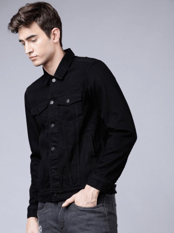Mens Denim Jacket Black - DENIMS - Denim Jacket -