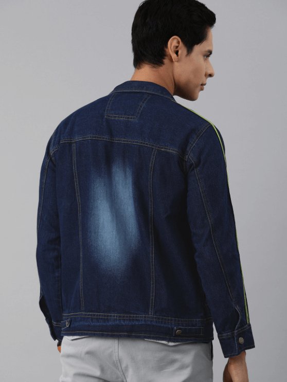 Mens Denim Jacket Dark Blue - DENIMS - Denim Jacket -