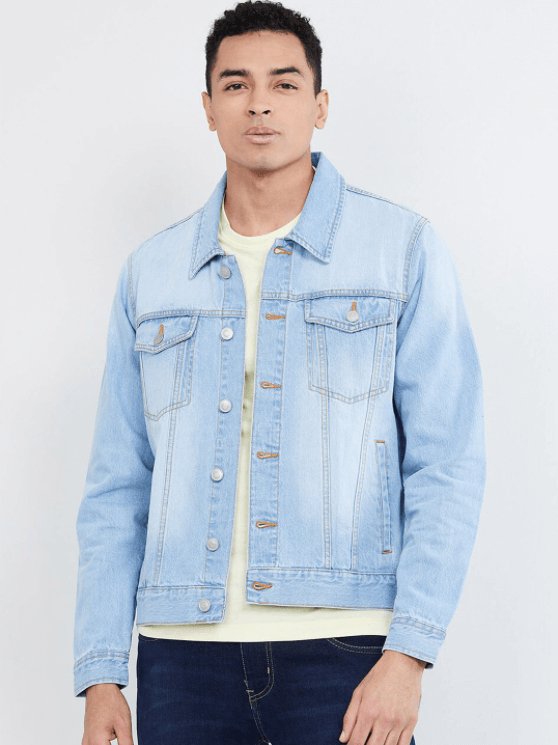 Mens Denim Jacket Light Blue - DENIMS - Denim Jacket -
