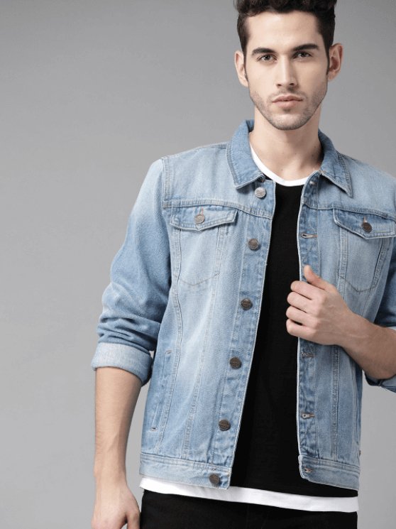 Mens Denim Jacket Light Blue - DENIMS - Denim Jacket -