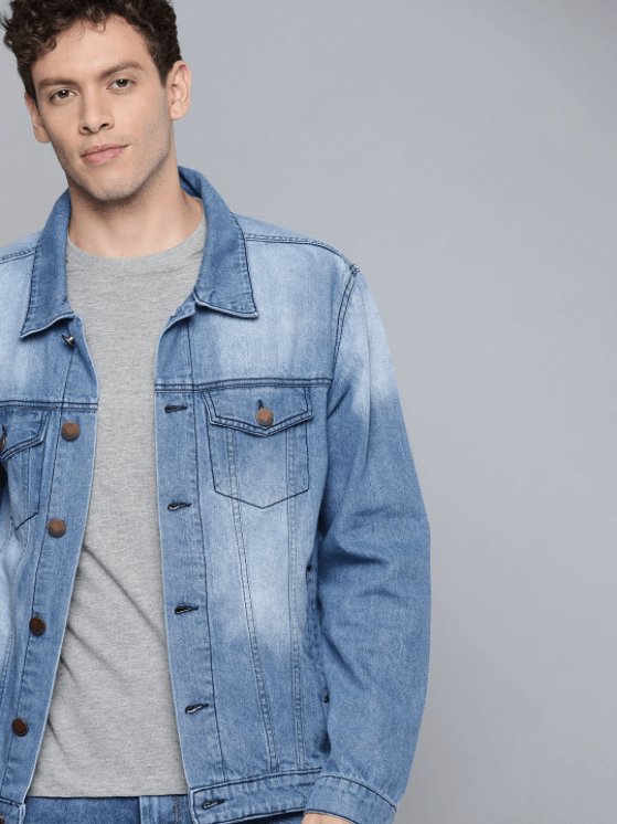 Mens Denim Jacket Light Blue - DENIMS - Denim Jacket -