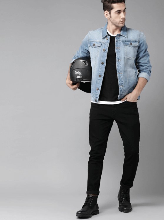 Mens Denim Jacket Light Blue - DENIMS - Denim Jacket -