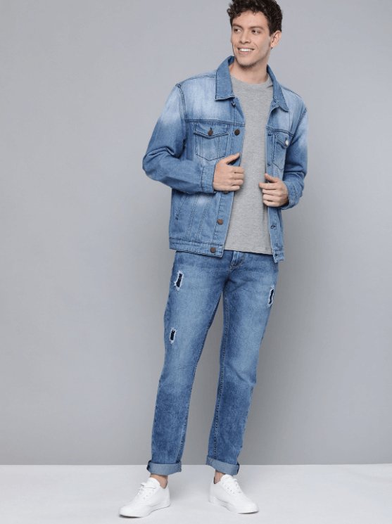 Mens Denim Jacket Light Blue - DENIMS - Denim Jacket -