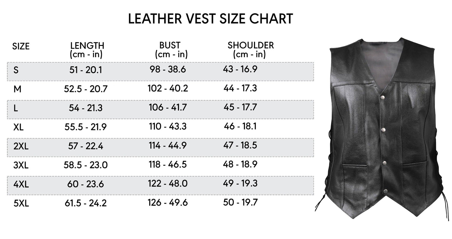 Moto Dark Brown Genuine Leather Vest