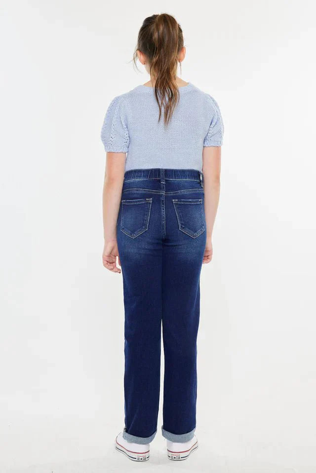 Milly Mid Rise Straight Kids Jeans - DENIMS - Girls Jeans -