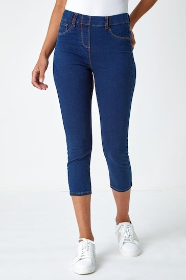 Roman Cropped Denim Jegging - DENIMS - Jeggings & Leggings -