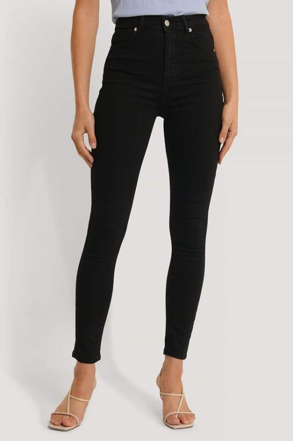 Skinny Fit Mid - Rise Slash Knee Stretchable Jeans - DENIMS - Jeans -