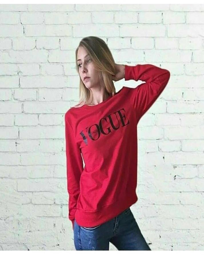 Red Vogue Printed T-Shirt For Her