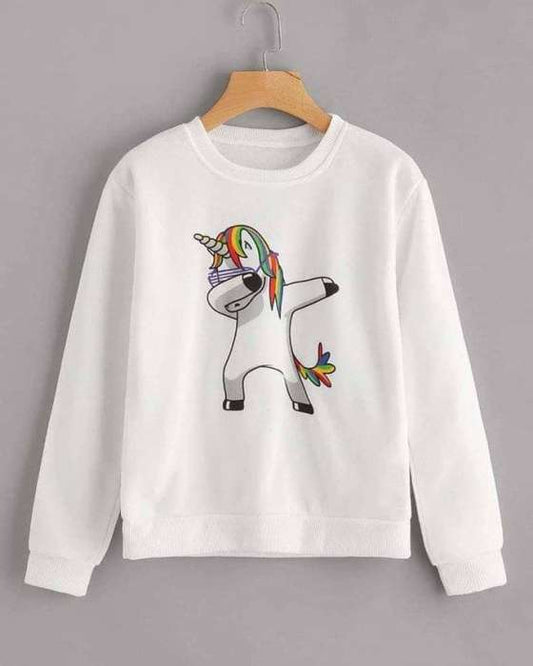 WhiteDab Donkey Printed Sweat Shirt For womens