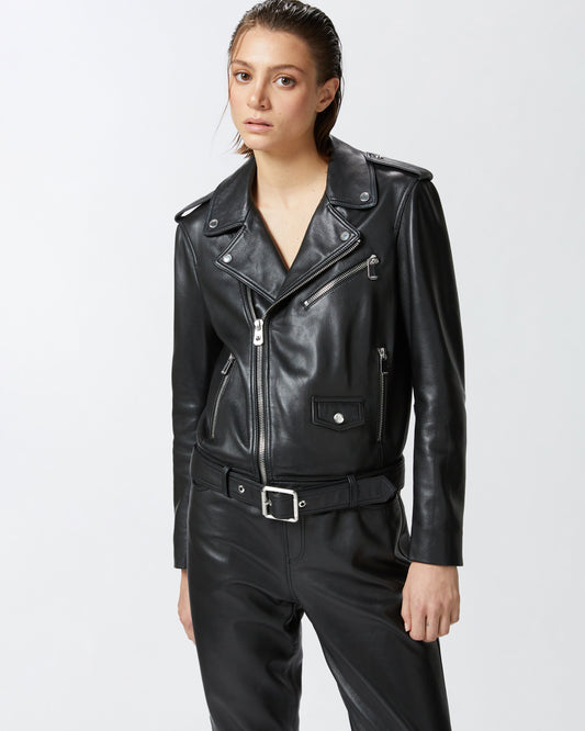Luxury Soft Nappa Genuine Leather Biker Jacket