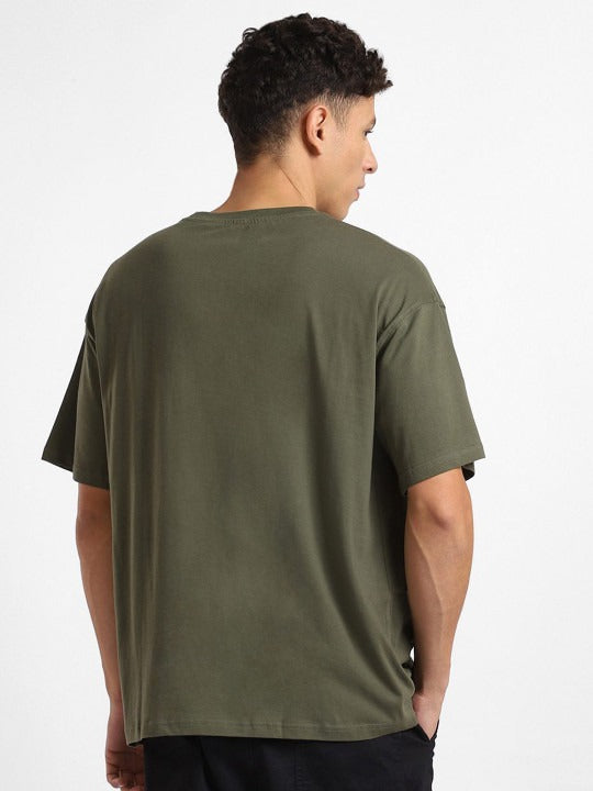 Round Neck Drop-Shoulder Oversized Cotton T-Shirt for Men in Pakistan | DENIMS