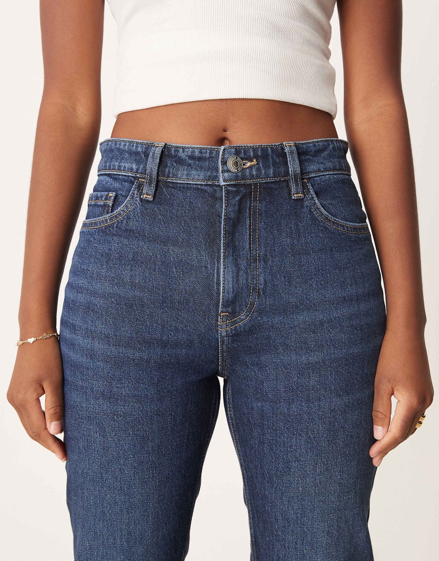 Mom Jeans in Deep Blue – High-Waist Relaxed Fit Denim for Women in Pakistan | DENIMS