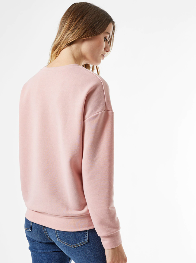 HB INDUSTRIES Women Dusty Pink Solid Sweatshirt