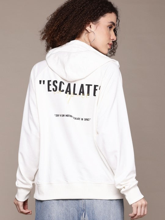 STREETPULSE Lifestyle Printed Hooded White Hoodie – Premium Cotton Fleece for Men & Women in Pakistan