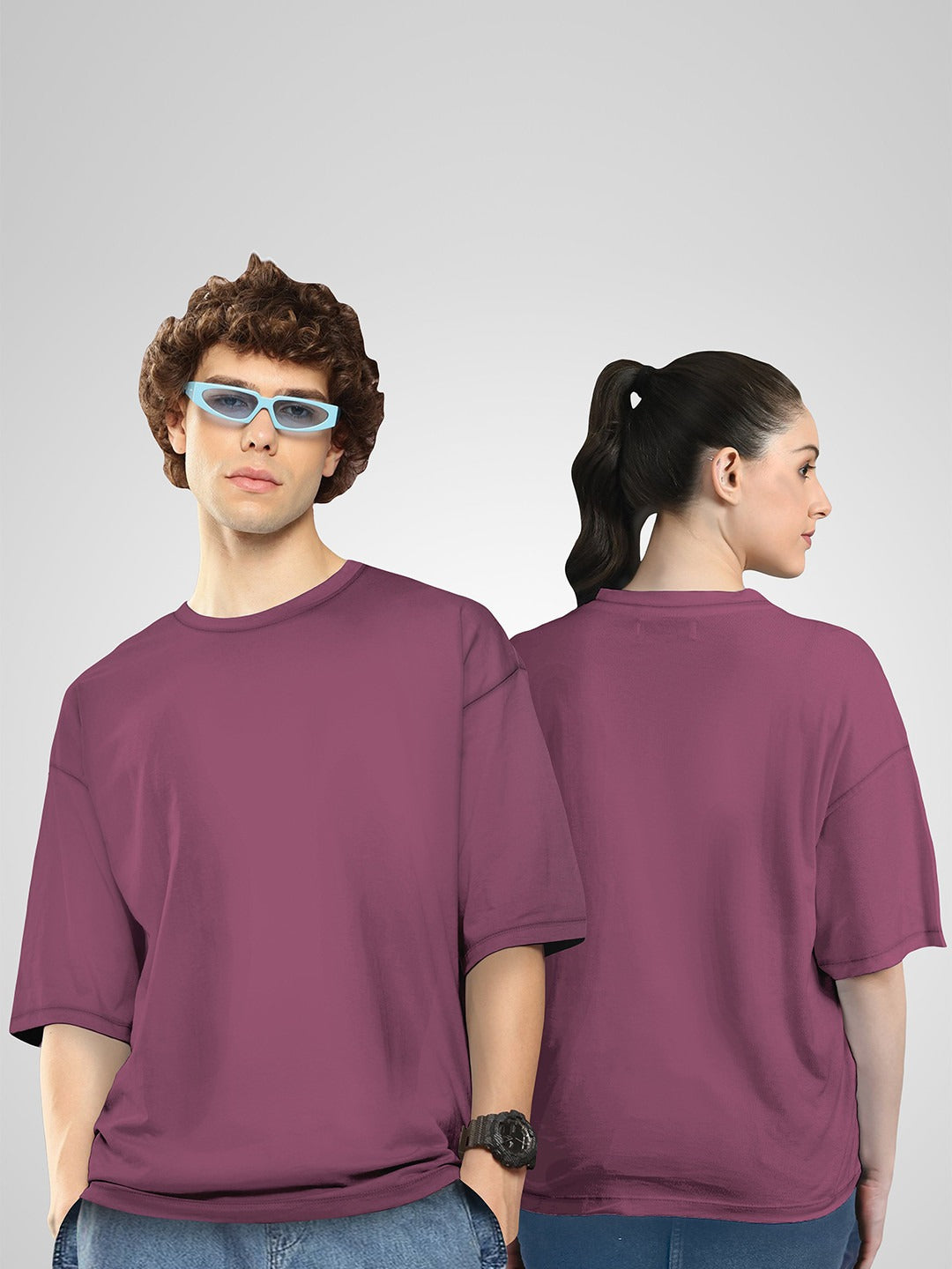 Unisex Twistform Twinny Zone Pack of 2 Solid Cotton Oversized T-Shirts – Premium Casual Wear in Pakistan | DENIMS