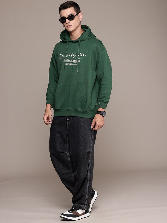 The Life Co. Typography Printed Oversized Hooded Sweatshirt for Men in Pakistan