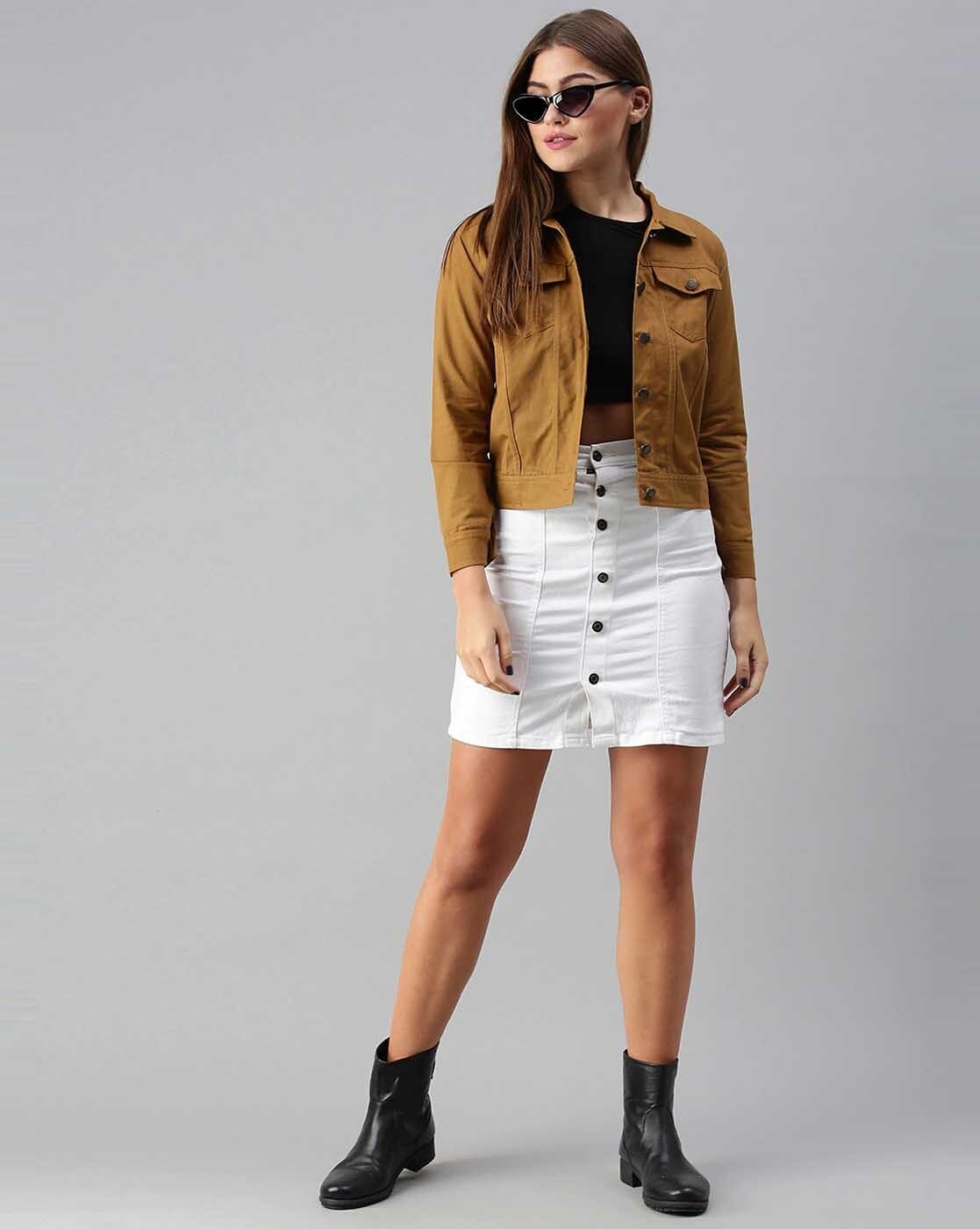 Women’s Khaki Denim Jacket – Timeless Style Meets Versatility