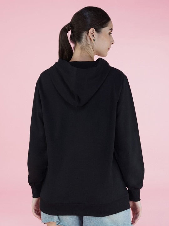 Graphic Printed Hooded Oversized Navy Blue Hoodie for Women – Trendy Streetwear in Pakistan | DENIMS