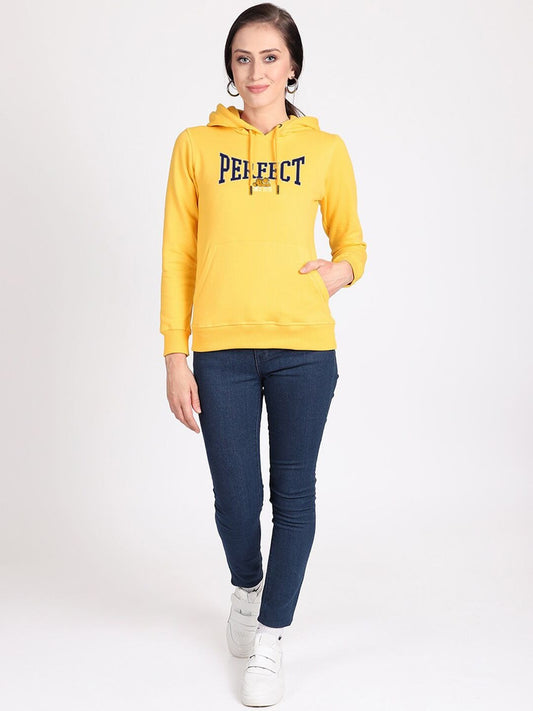 Garfield Printed Hooded Pullover Yellow Hoodie for Women – Casual Streetwear Pakistan | DENIMS