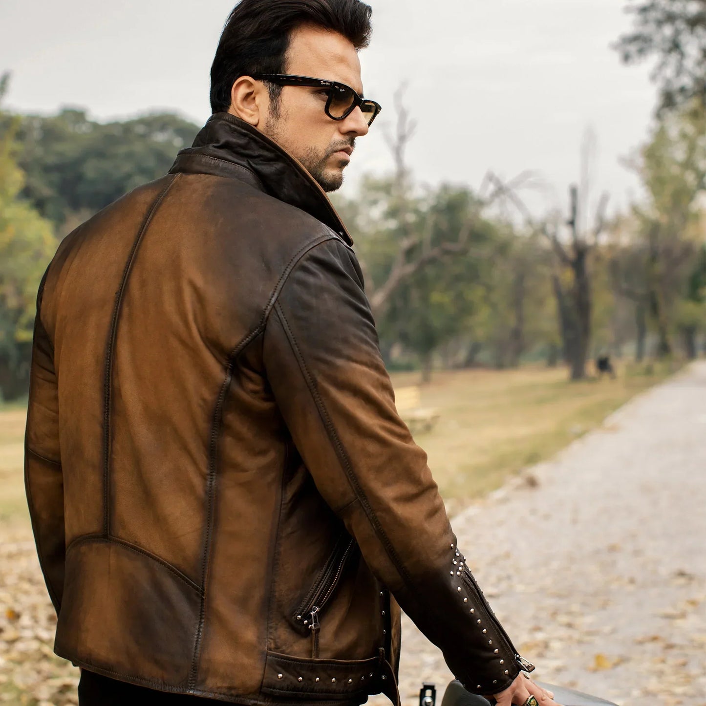 Ace Vintage Studded Leather Jacket