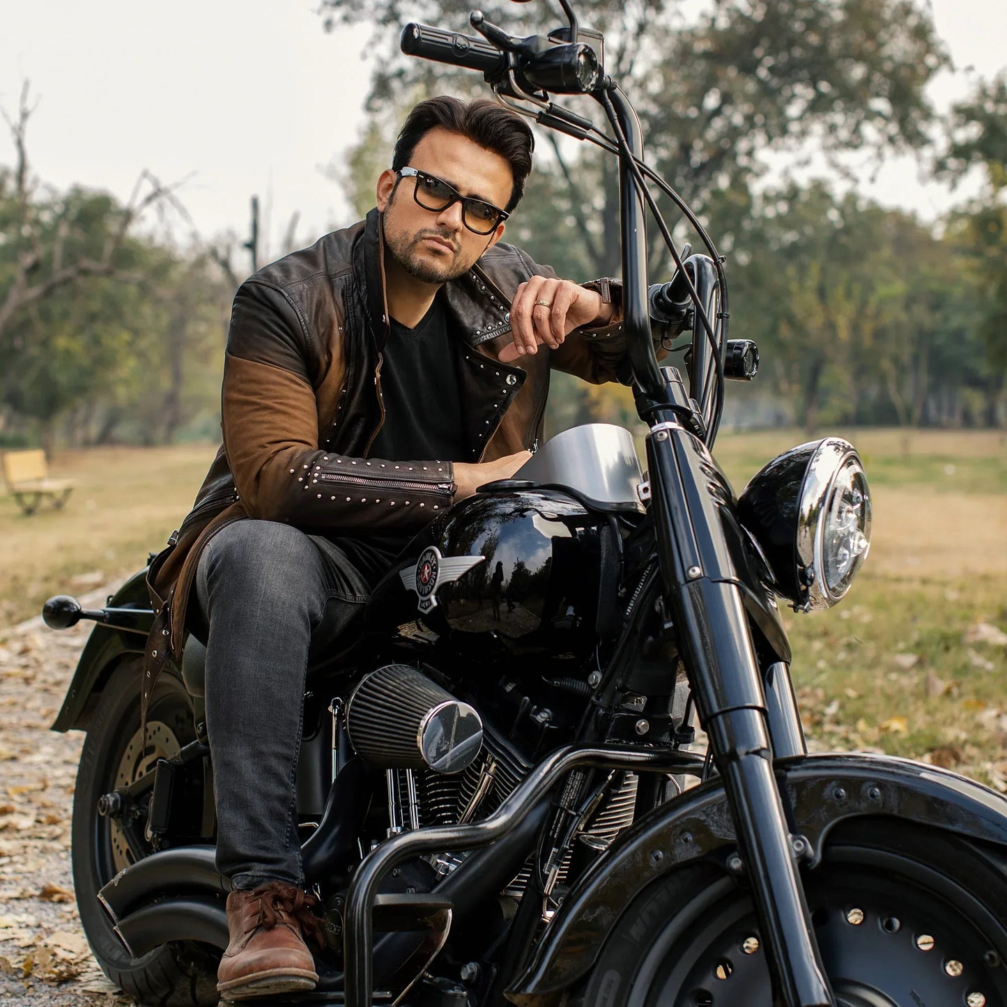 Ace Vintage Studded Leather Jacket