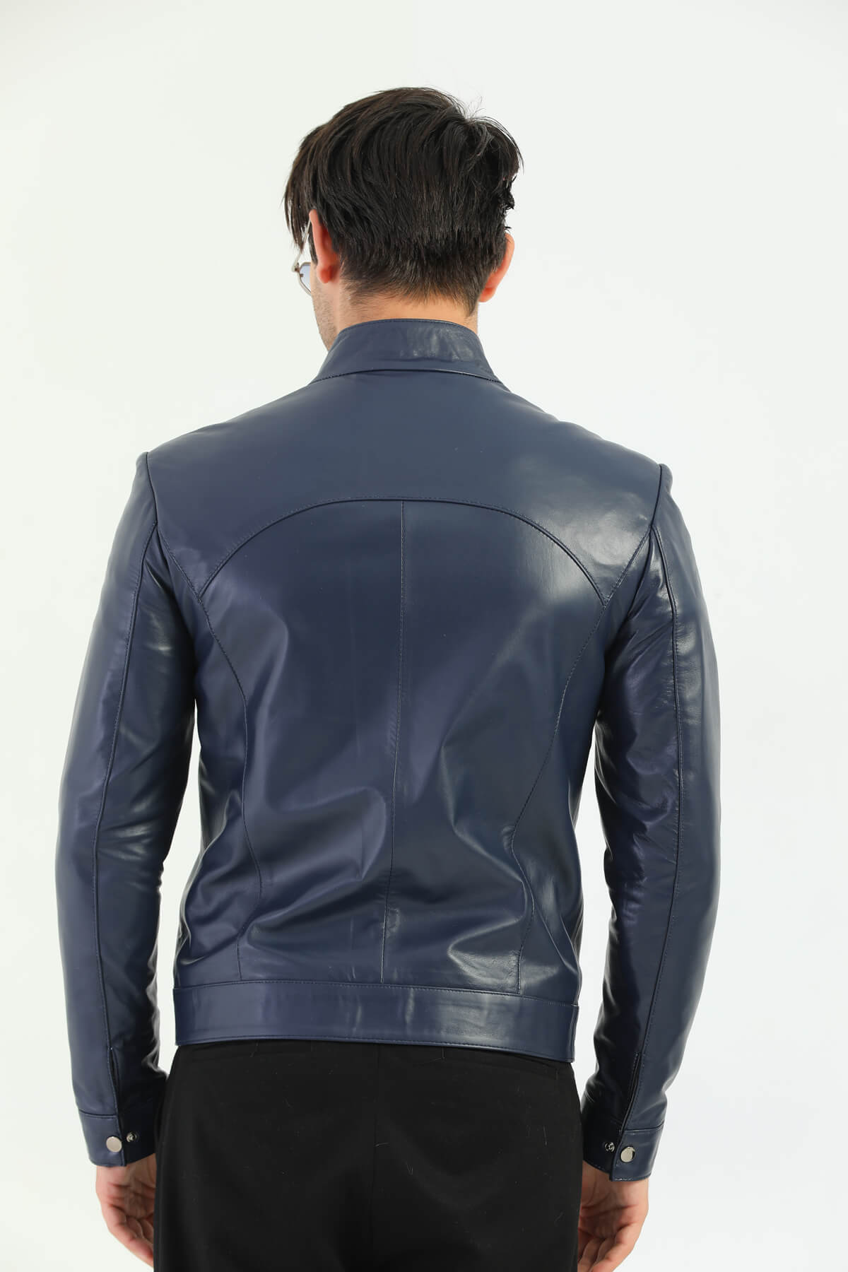 Bristol Leather Colorful Striped Jacket For Men's