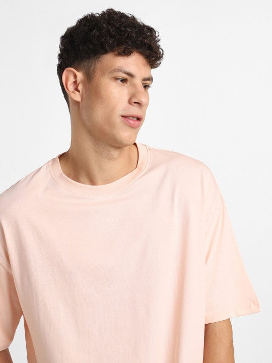 Round Neck Short Sleeves Oversized Cotton T-Shirt for Men in Pakistan | DENIMS
