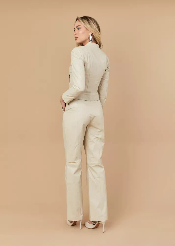 Off-White Ace Women's Genuine Leather Jacket