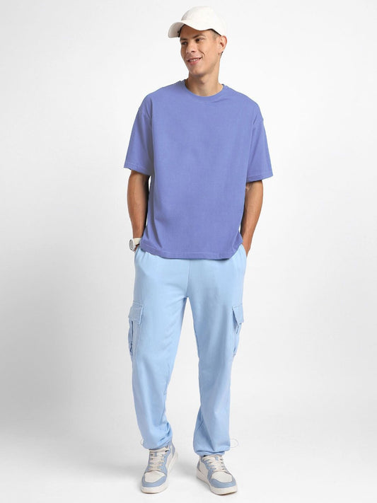 Round Neck Drop-Shoulder Short Sleeves Oversized Cotton T-Shirt for Men in Pakistan | DENIMS