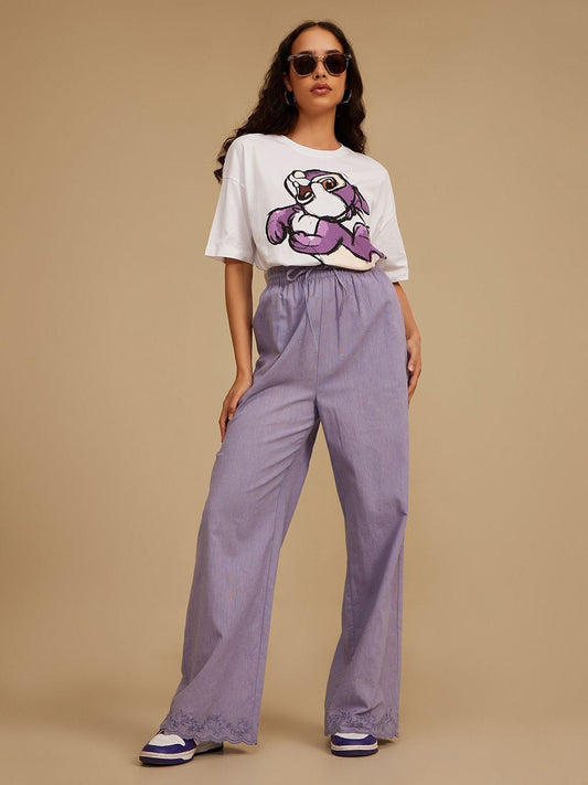 Women Graphic Printed Round Neck Cotton Boxy T-Shirt – Stylish Casual Wear in Pakistan