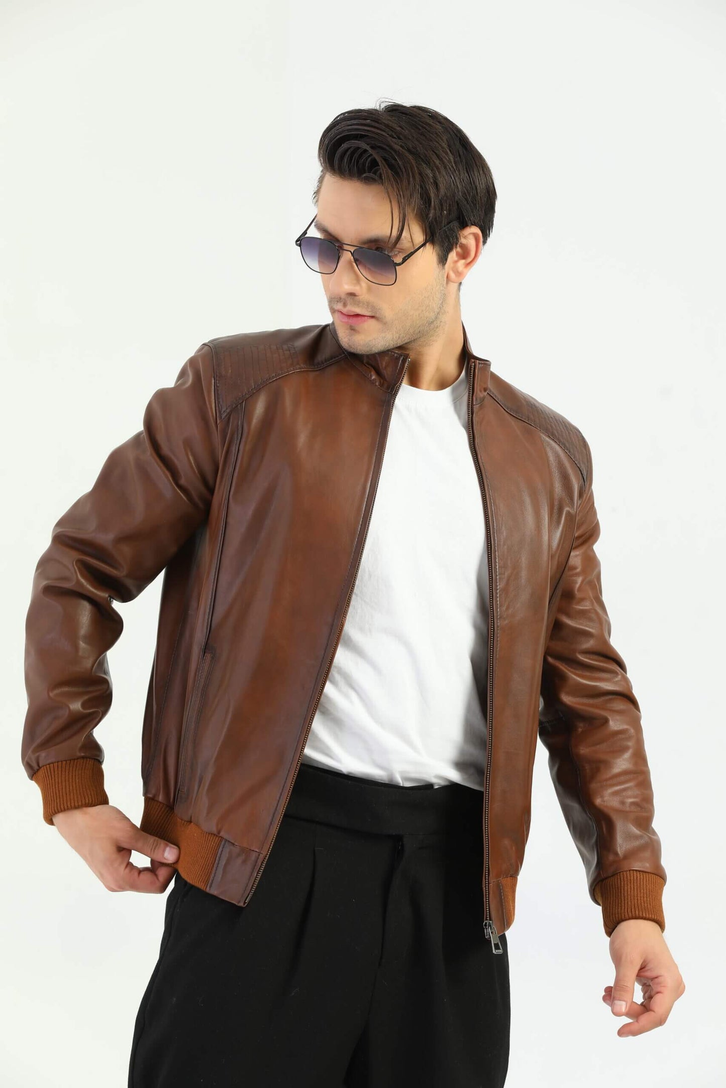 Dublin Men's Brown Genuine Leather Jacket