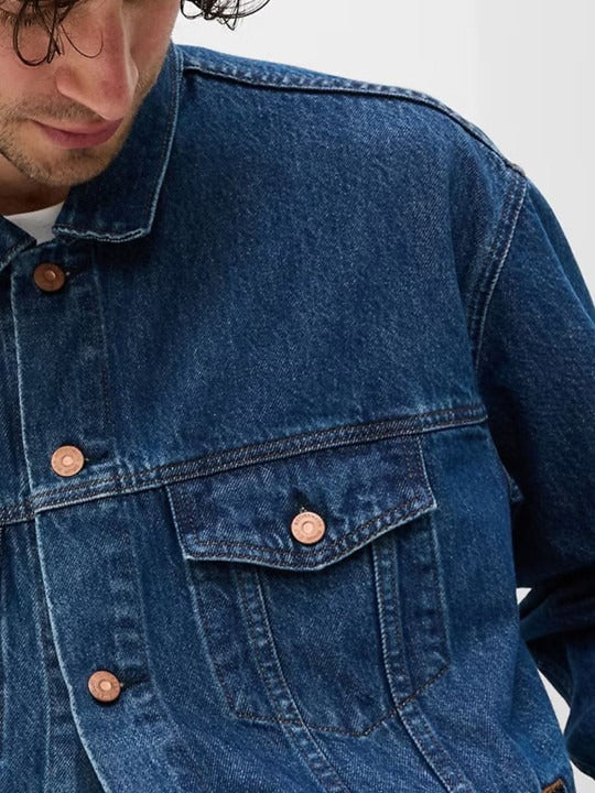 Men Solid Denim Jacket – Stylish, Breathable Outerwear for Pakistan | DENIMS