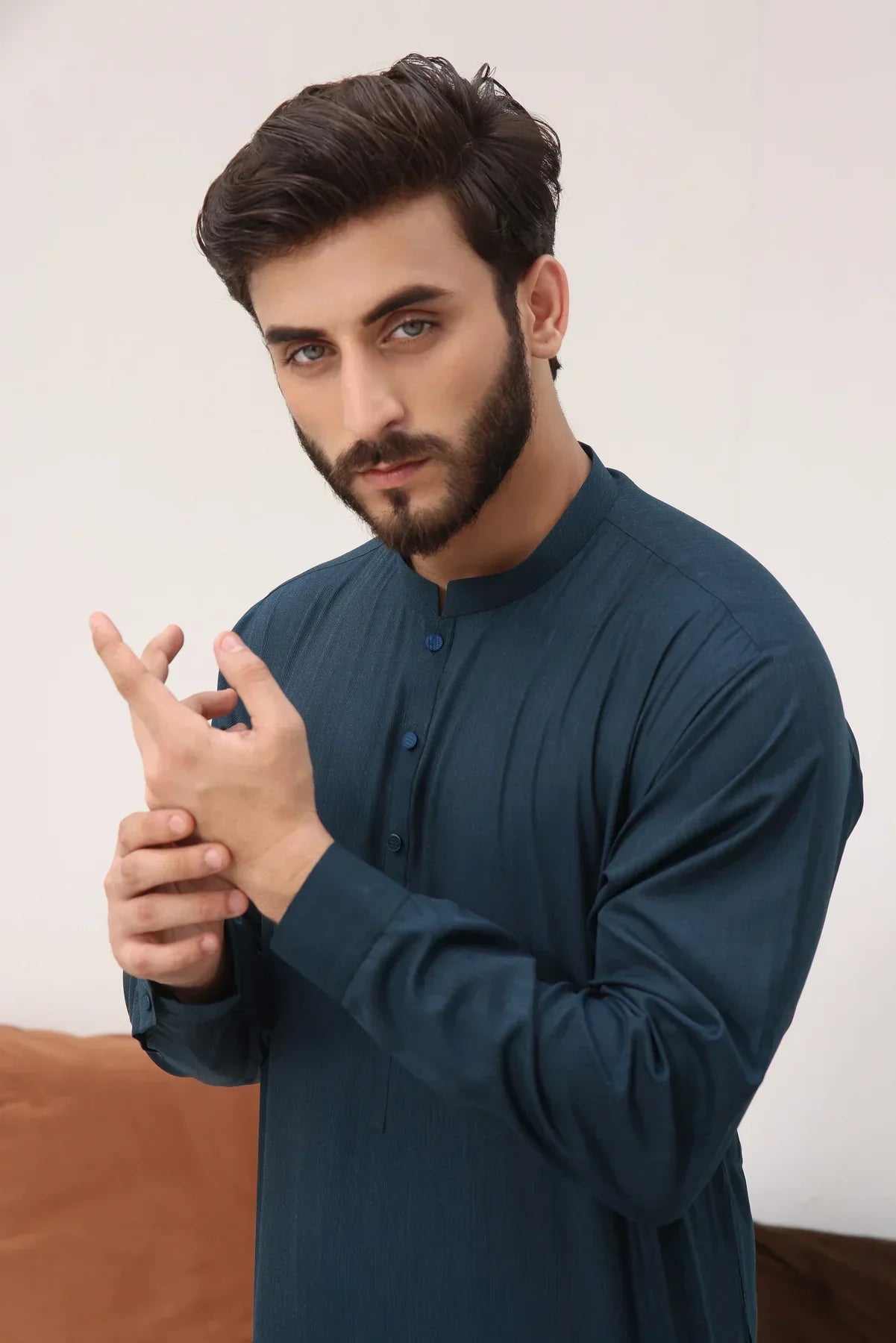 Teal Lagoon: Stylish Shalwar Kameez for Men