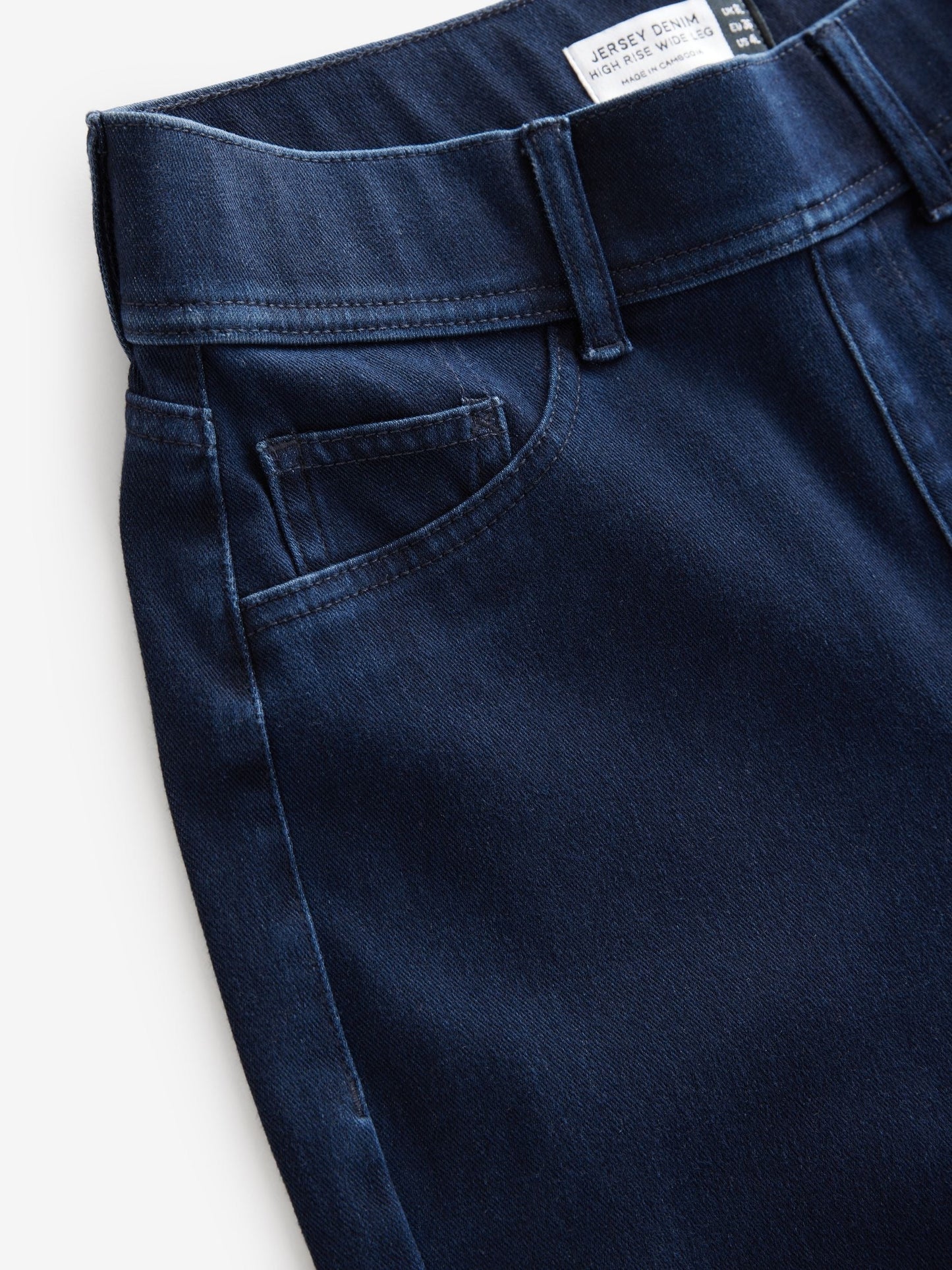 Women River Island Blue High Waisted Pocket Front Wide Leg Jeans – Stylish Denim Pants for Pakistan